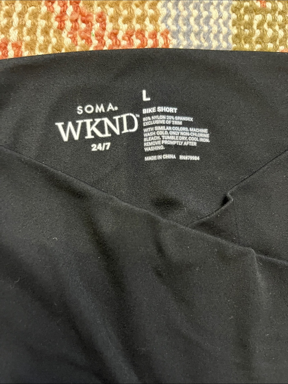 Soma WKND 24/7 Black Crossover V-Front Bike Shorts Size Large Like New - Picture 3 of 5